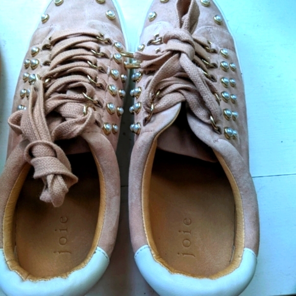 Joie sneakers 👟matte pink suede with pearls - Picture 8 of 9